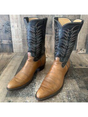 Justin 2396 Vintage Western Cowboy Boots Mens 11.5 B
